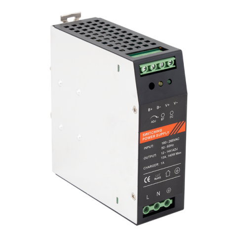 DR12120-01B * Sursa de alimentare industriala 12~14Vcc/140W cu backup, montare pe sina DIN Accesorii comune sisteme - DR12120-01B * Sursa de alimentare industriala 12~14Vcc/140W cu backup, montare pe sina DIN