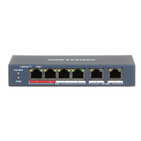 Noutati - DS-3E0106P-E/M (B) * Switch 4 porturi, Extended PoE, Layer 2