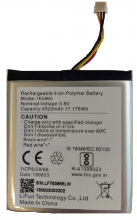 DS-PA-BATTERY  * Acumulator Li-Ion Polimer 3.8V, 4520mAh, baterie back-up folosita in centralele de alarma AX Pro Accesorii efractie - DS-PA-BATTERY  * Acumulator Li-Ion Polimer 3.8V, 4520mAh, baterie back-up folosita in centralele de alarma AX Pro