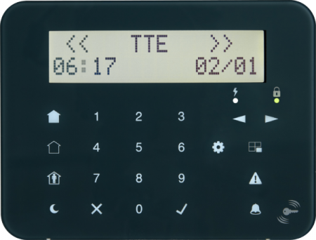 Tastaturi - Eclipse LCD32 S * Tastatura LCD cu taste senzitive, 8 partitii si 32 indicatoare de zona, 1 zona programabila
