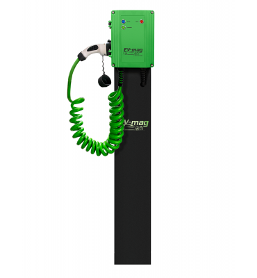 Incarcare electrica - GS322T2GCS-SV * Statie de incarcare fixa, alimentare trifazata, 380V/32A, 22kW, cu cablu de alimentare spiralat si mufa Type 2