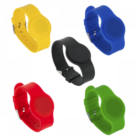 Carduri, taguri, bratari, etichete - IDT-4009EM * Bratara de proximitate din silicon cu catarama metalica, cu cip EM4100 (125KHz)