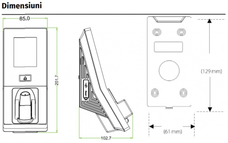 InPULSE * Controler de acces cu functie de pontaj, cu recunoastere vene, cititor de proximitate si cod PIN [5]