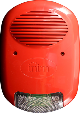 Ivy-R * Sirenă roşie de exterior cu flash autoalimentată Sirene incendiu - Ivy-R * Sirenă roşie de exterior cu flash autoalimentată