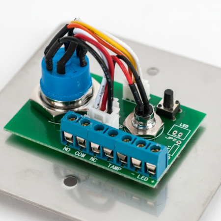 KY-B-SS-2-rdgn * Buton de iesire incastrabil/aplicabil cu carcasa, cu cheie, cu led [3]