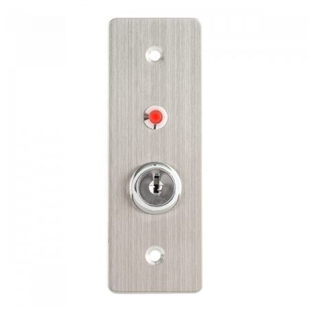 KY-C-SS-2-rdgn * Buton de iesire incastrat cu carcasa, cu cheie, cu led, tamper [2]