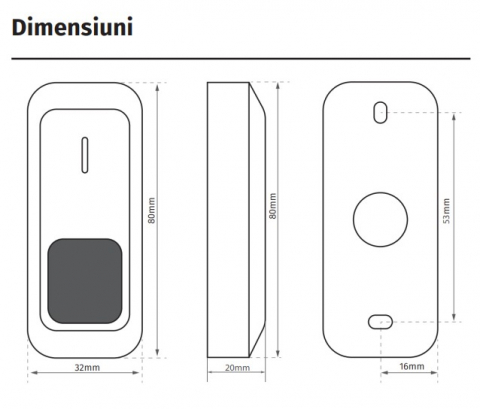 OP02H1-W * Buton de iesire cu infrarosu si temporizare, IP68 [2]