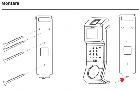 PA10 * Terminal de control acces si pontaj standalone cu amprente, palma, carduri RFID si cod numeric (PIN) [4]