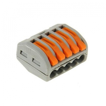 PCT-215(10) * Cleme legaturi rapide cabluri 5 x max. 4mm² Conectori - PCT-215(10) * Cleme legaturi rapide cabluri 5 x max. 4mm²