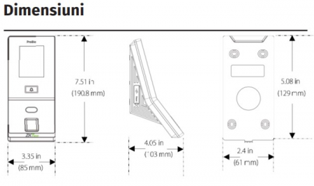 PRO-BIO * Controler de acces cu functie de pontaj, cu recunoastere faciala, amprente, cititor de proximitate si cod PIN [2]