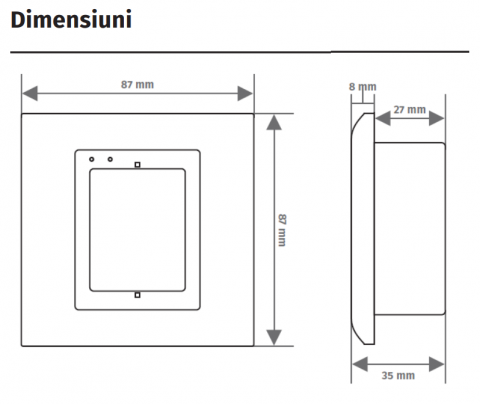 QR-R100S * Scaner coduri QR, cod de bare cu cititor RFID MF 13,56MHz, comunicatie Wiegand si RS485 [2]
