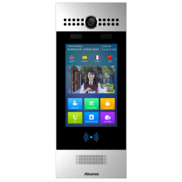 R29C * Video interfon IP SIP, post de apel cu ecran touchscreen de 7”, Android, bluetooth, recunoastere faciala, NFC, cod QR, argintiu Interfonie video IP - R29C * Video interfon IP SIP, post de apel cu ecran touchscreen de 7”, Android, bluetooth, recunoastere faciala, NFC, cod QR, argintiu