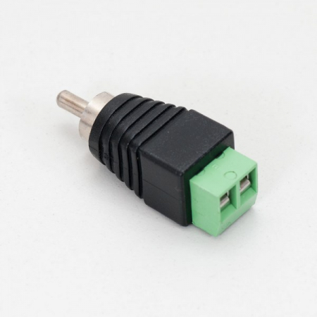 RCAM(P10) * Pachet de 10 bucati de conectori RCA male (tata) rapid, cu bloc terminal cu suruburi [1]