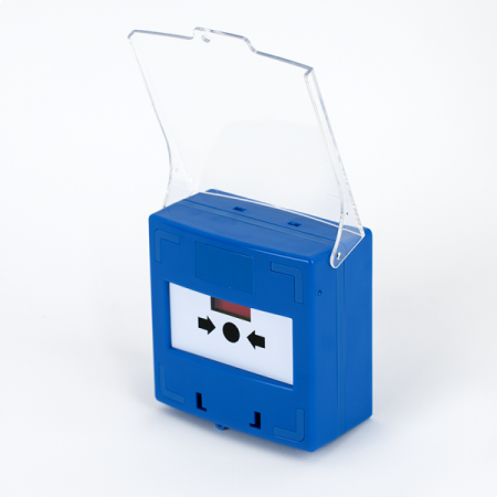 SCP-100-bl * Buton iesire de urgenta aplicabil, cu 3 comutatoare NC-COM-NO, din plastic, albastru [1]