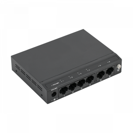 Switch-uri - SF6P-FHM * Switch ethernet PoE+ cu 4 porturi 10/100 Mbps POE+ downlink, 2 porturi 10/100 Mbps uplink, 60W
