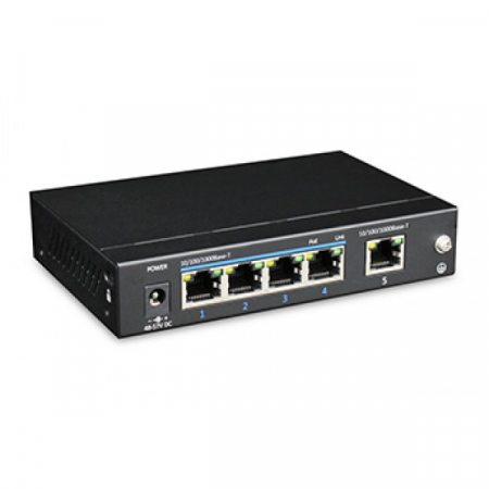 Switch-uri - UTP3-GSW0401-TP60 * Switch PoE+ 5 porturi 10/100/1000 Base-T (4 downlink, 1 uplink) pentru sisteme de supraveghere