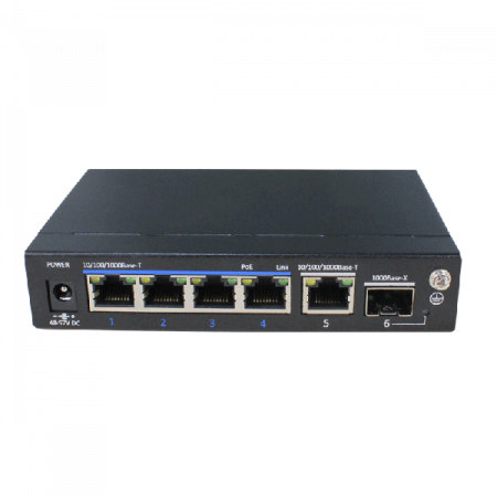 Retelistica - UTP3306TS-PSB * Switch ethernet PoE+ full gigabit , 4 porturi 10/100/1000Mbps POE+ downlink, 1 port 10/100/1000Mbps uplink, 1 port SFP 1000Mbps uplink