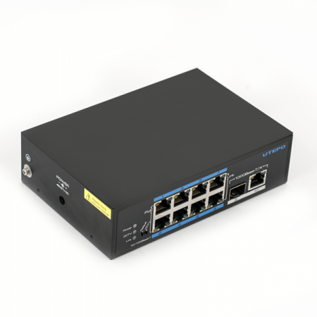 UTP7108E-POE * Switch ethernet industrial PoE+, 8 porturi 10/100Mbps Base-T downlink, 1 port 10/100/1000Mbps Base-T uplink, 1 port 1000Mbps Base-X SFP uplink Switch-uri - UTP7108E-POE * Switch ethernet industrial PoE+, 8 porturi 10/100Mbps Base-T downlink, 1 port 10/100/1000Mbps Base-T uplink, 1 port 1000Mbps Base-X SFP uplink