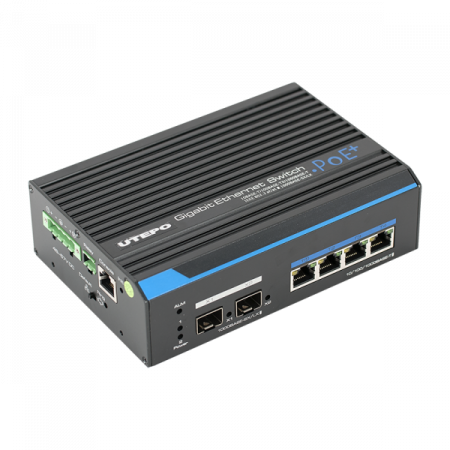UTP7304GE-POE * Switch industrial POE++ cu management, FAST RING (SFP), 4 porturi ethernet gigabit + 2 porturi SFP gigabit Switch-uri - UTP7304GE-POE * Switch industrial POE++ cu management, FAST RING (SFP), 4 porturi ethernet gigabit + 2 porturi SFP gigabit