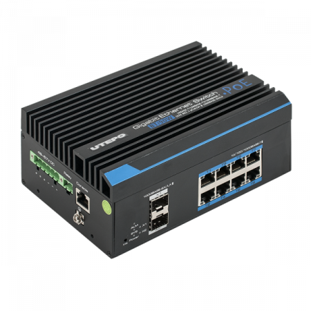 UTP7308GE-BTPOE * Switch industrial full gigabit cu 8 porturi ethernet BT POE++ si 2 porturi SFP, management L2, POE Watchdog, Fast Ring Switch-uri - UTP7308GE-BTPOE * Switch industrial full gigabit cu 8 porturi ethernet BT POE++ si 2 porturi SFP, management L2, POE Watchdog, Fast Ring