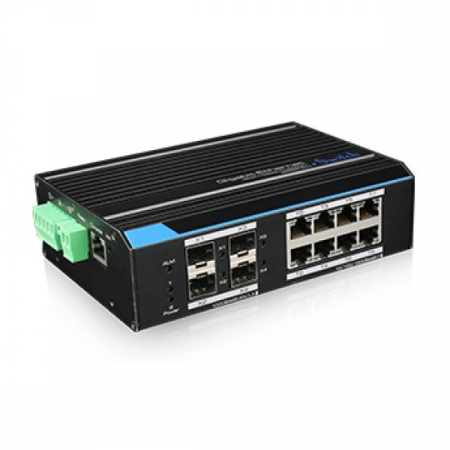 UTP7308GE * Switch ethernet industrial, full gigabit cu management L2, 8 porturi ethernet downlink + 4 porturi SFP uplink Switch-uri - UTP7308GE * Switch ethernet industrial, full gigabit cu management L2, 8 porturi ethernet downlink + 4 porturi SFP uplink