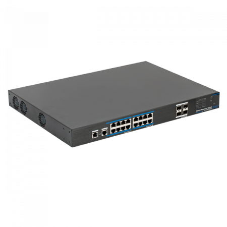 UTP7516GE-POE-4GF * Switch profesional 16 porturi PoE+, 4 porturi uplink SFP, 1 port consola CLI, 1 port OOB Web management Switch-uri - UTP7516GE-POE-4GF * Switch profesional 16 porturi PoE+, 4 porturi uplink SFP, 1 port consola CLI, 1 port OOB Web management