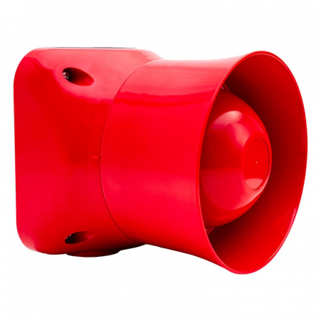 VALKYRIE CS IP65 * Sirena conventionala rosie de EXTERIOR, contine soclu, montare aparenta, 4 tonuri programabile Sirene incendiu - VALKYRIE CS IP65 * Sirena conventionala rosie de EXTERIOR, contine soclu, montare aparenta, 4 tonuri programabile