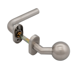 YH-D45O * Set manere cu clanta  tubulara si buton fix la 45°, cu rozete ovale Manere si clante - YH-D45O * Set manere cu clanta  tubulara si buton fix la 45°, cu rozete ovale