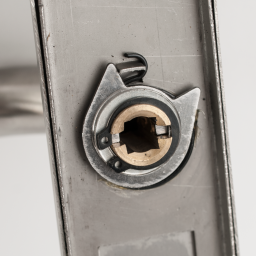 YH-D90L-85 * Set manere cu clanta tubulara si buton fix drept cu shield interax 85 [2]