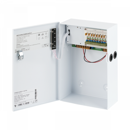 YPS-12-8-10 * Sursa de alimentare cu backup, pentru sisteme CCTV, cu 8 canale Surse CCTV - YPS-12-8-10 * Sursa de alimentare cu backup, pentru sisteme CCTV, cu 8 canale