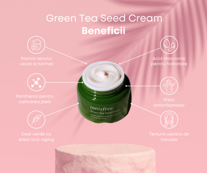 Crema de fata cu ceai verde intens hidratanta - Green Tea Seed Cream Innisfree [2]