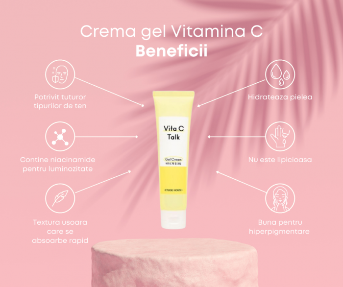 Crema de fata cu Vitamina C gel: iluminatoare si Anti-Aging Etude House [2]