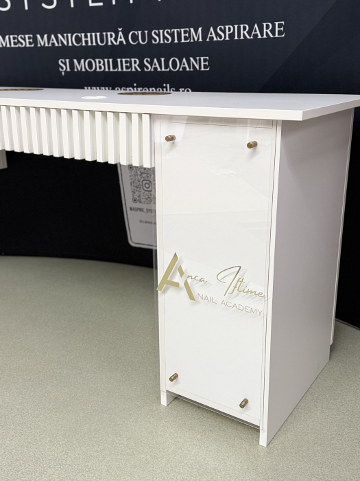 Masa profesionala de manichiura Dubla ANCA GOLD LINE , cu sistem de aspirare incorporat, 180cm, 105W [7]