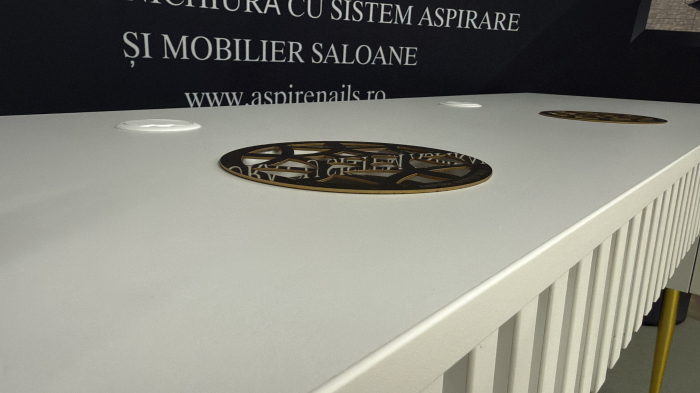 Masa profesionala de manichiura Dubla ANCA GOLD LINE , cu sistem de aspirare incorporat, 180cm, 105W [2]