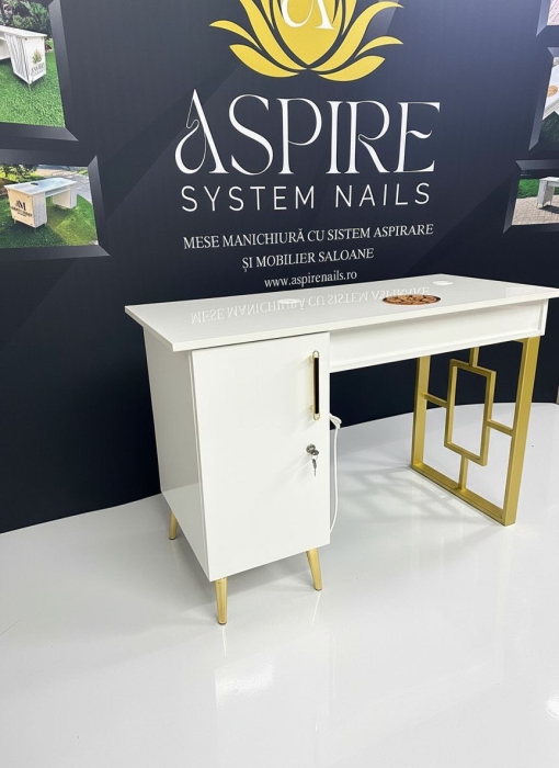 Masa profesionala de manichiura GLOW UP, cu sistem de aspirare incorporat, 120cm, 105W [1]