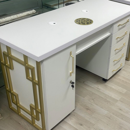 Mese manichiura - Masa profesionala de manichiura Diana, cu sistem de aspirare inclus, 135cm