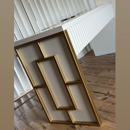 Mese manichiura - Masa profesionala de manichiura dubla Malina, destinata cursurilor, 160cm, pal EGGER