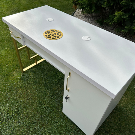 Masa profesionala de manichiura Laura, cu sistem de aspirare incorporat, 127cm, 105W [3]