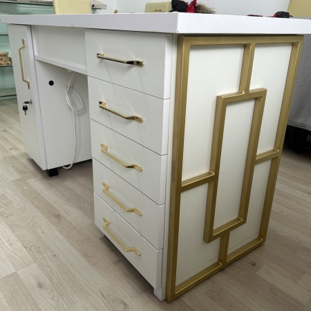 Mese manichiura - Masa profesionala de manichiura Simona, 135cm, 105W putere, sistem de aspirare inclus, 1100 mc/h