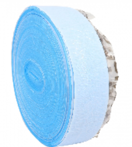 Edge strip - EDGE STRIP WITH FOIL AND CUTTINGS ASSENS, COMPLETELY ADEZIVE 80X150X25M/ROLL ( 15CM ADHEZIV), 200M/BAG, 0.3CBM/BAG