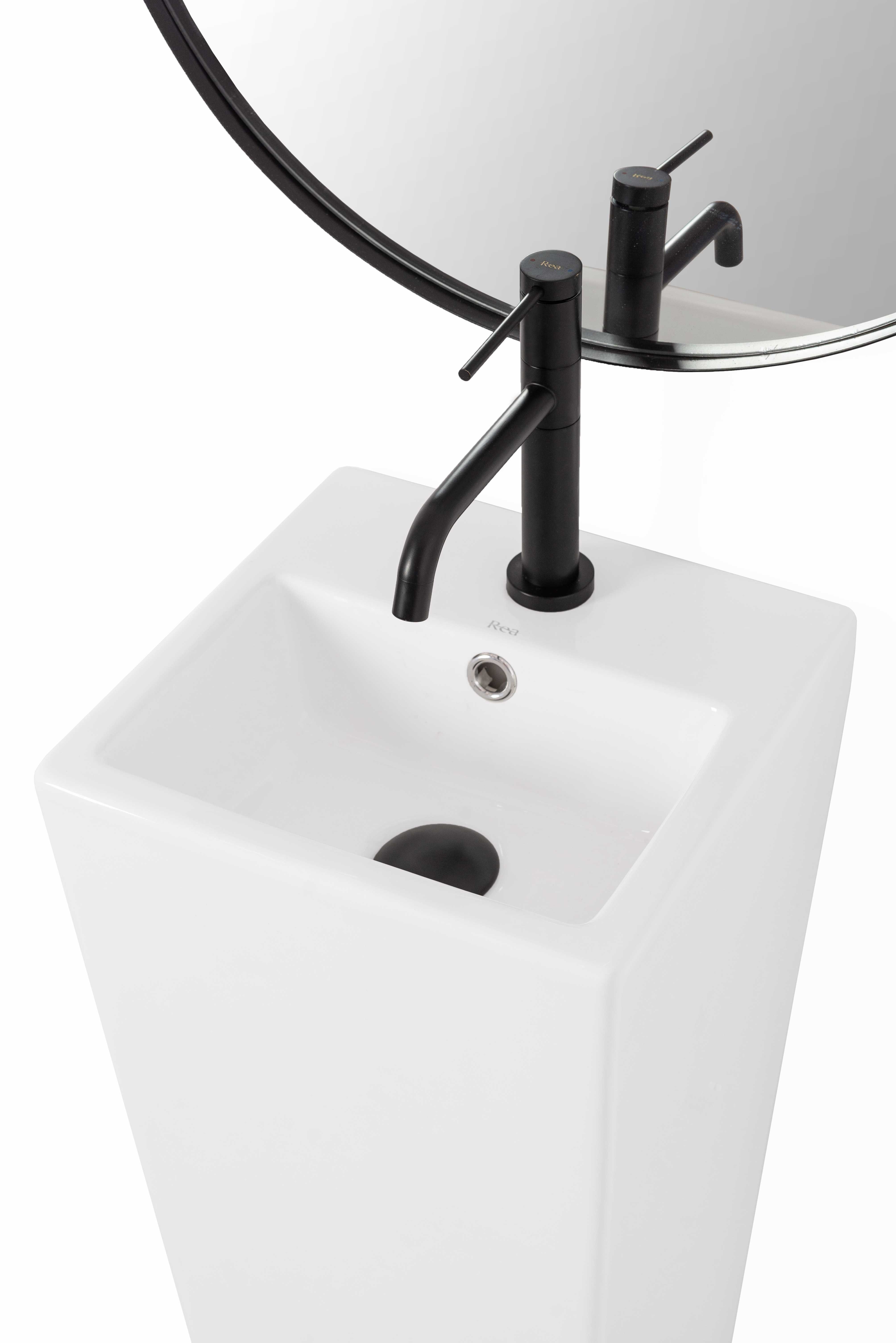 Lavoar de podea Kamila Alb ceramica Sanitara, ceramica, alb lucios [3]