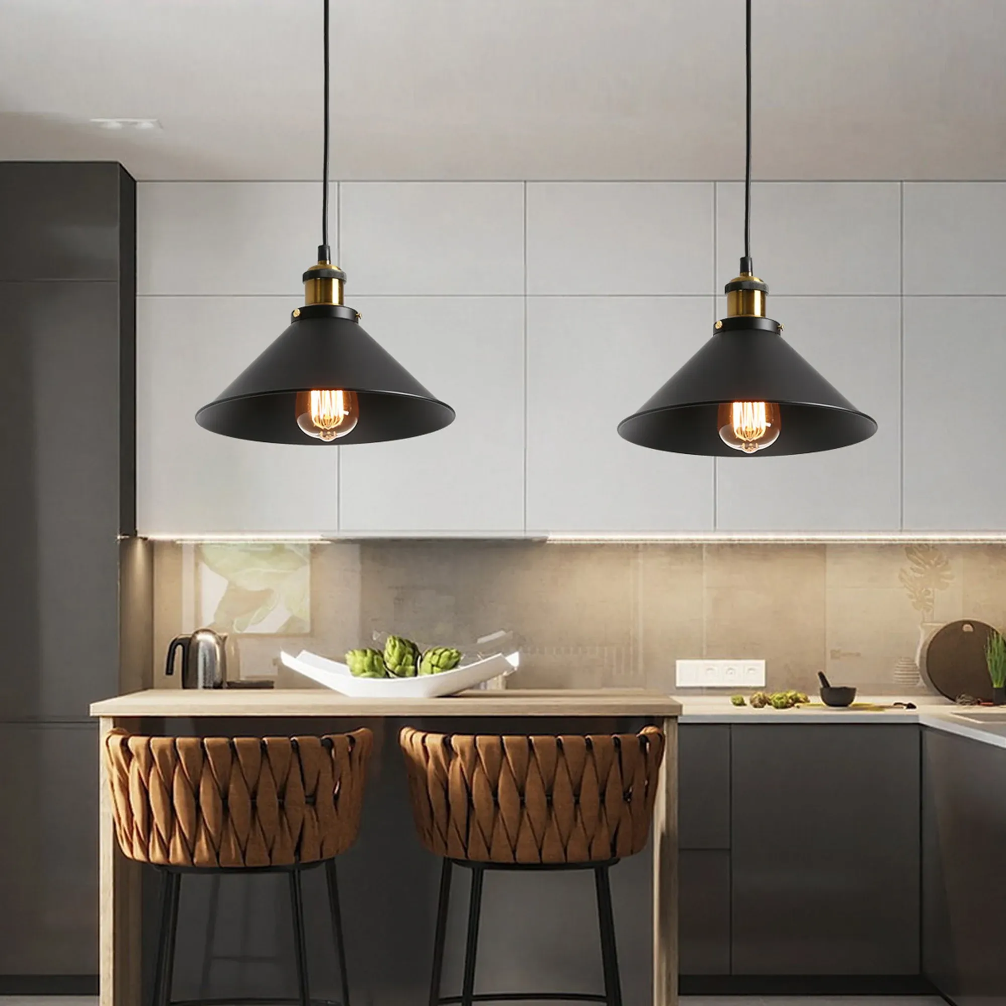LAMPA DE TAVAN SUSPENDABILA PORTO BLACK [6]