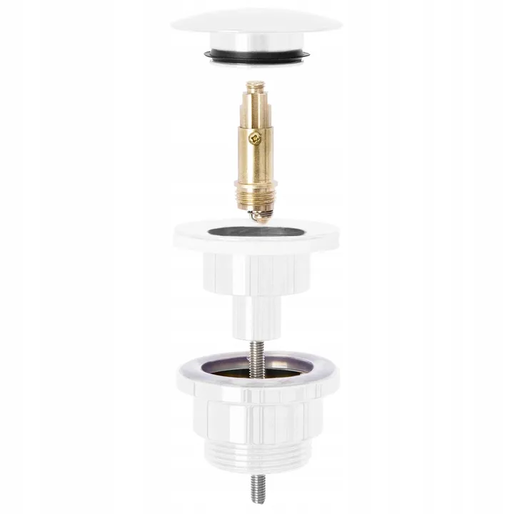 Dop pentru lavoar universal click-clack Alb [2]