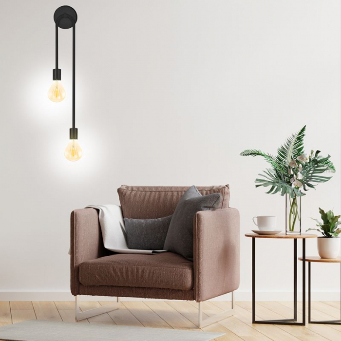Aplica perete APP1147-2W black [2]