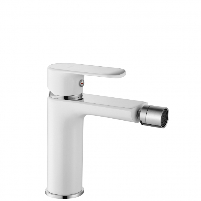 Baterie Bideu Bloom White Chrom, montaj pe bideu, alama, alb sau crom, perlator aer [1]