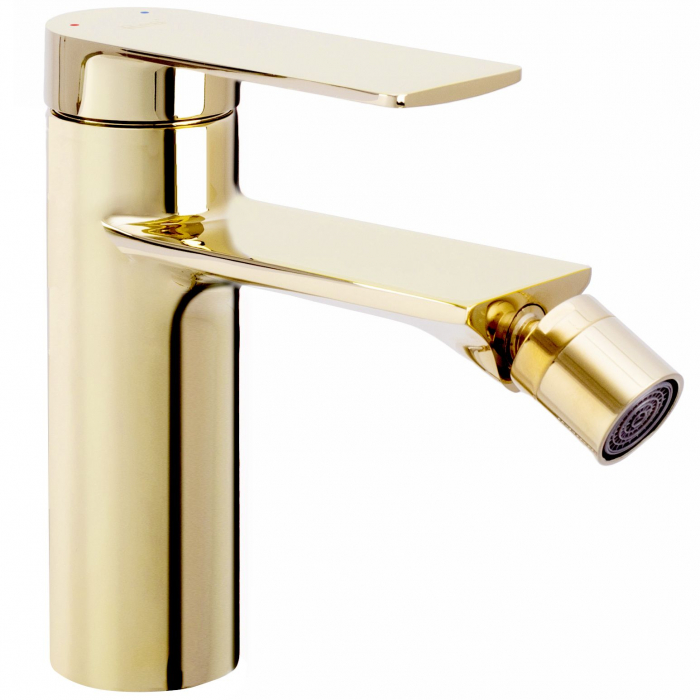 Baterie Bideu Storm Ul Gold, montaj pe bideu, alama, auriu [2]