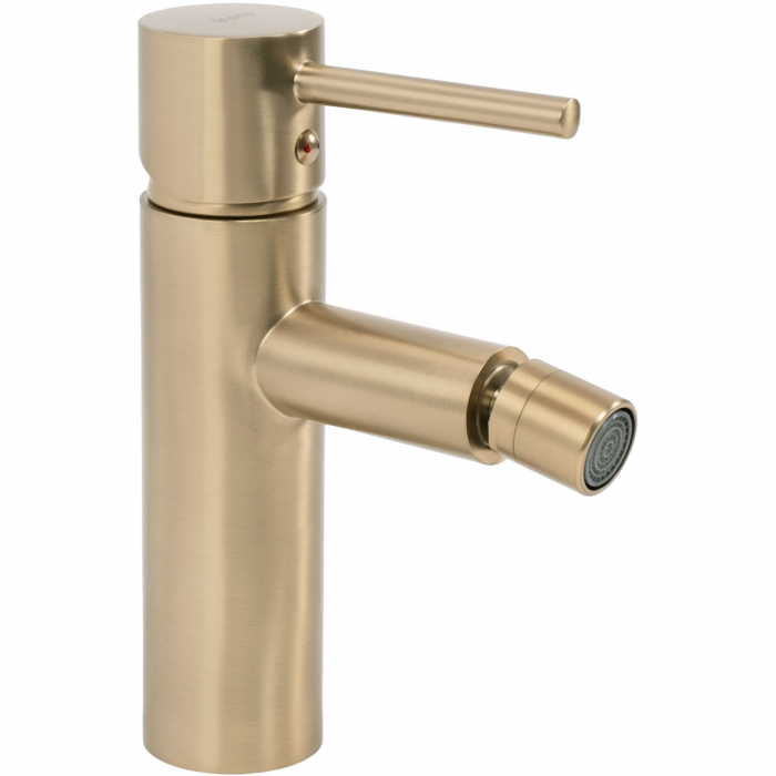 Baterie Bideu Tess L. Gold Brush, montaj pe bideu, alama, auriu [4]