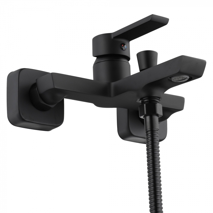 Baterie cada Argus Black Matt, montaj pe perete, alama, negru, perlator aer [6]