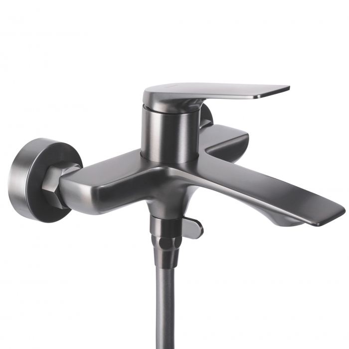 Baterie cada Avalon Titanium, montaj pe perete, alama, titanium, perlator aer [2]