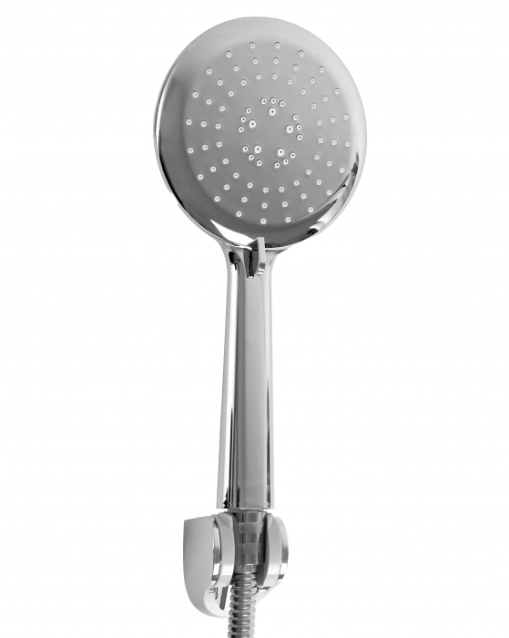 Baterie cada Bloom White Chrome, montaj pe perete, alama, auriu, perlator aer [4]